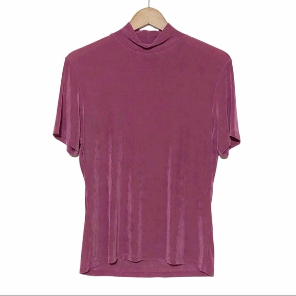 Vintage 90’s Slinky Mockneck Blouse Dress Barn - Picture 3 of 10